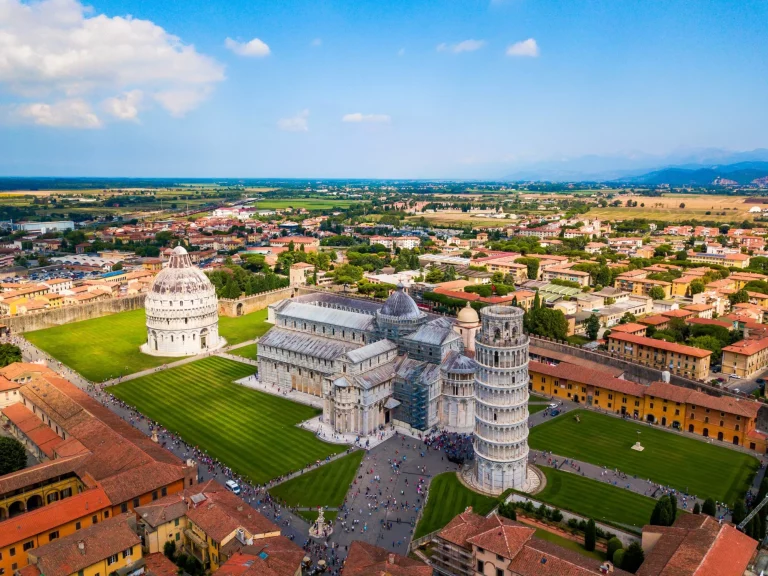 aerial of Pisa
