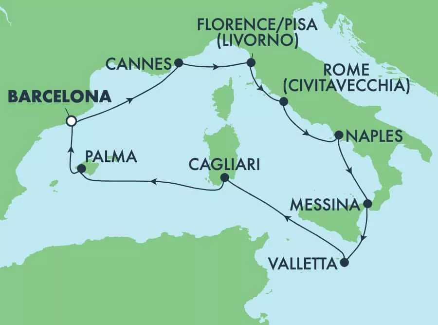 ultimate western mediterranean cruise
